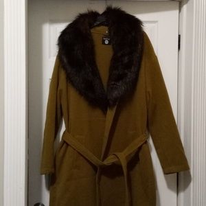 Boohoo Plus wrap coat